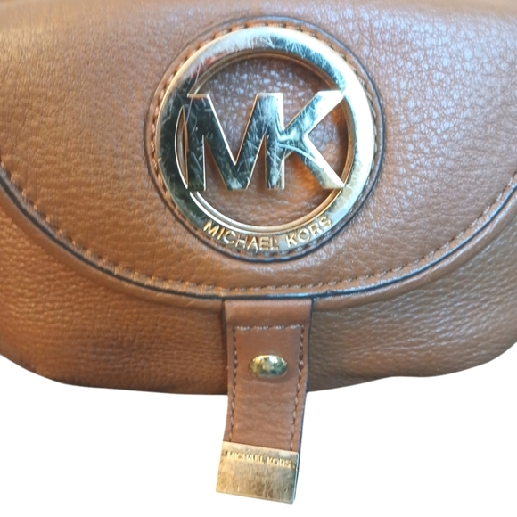 Michael Kors Brown Pebbled Leather Shoulder Bag - Picture 2 of 14